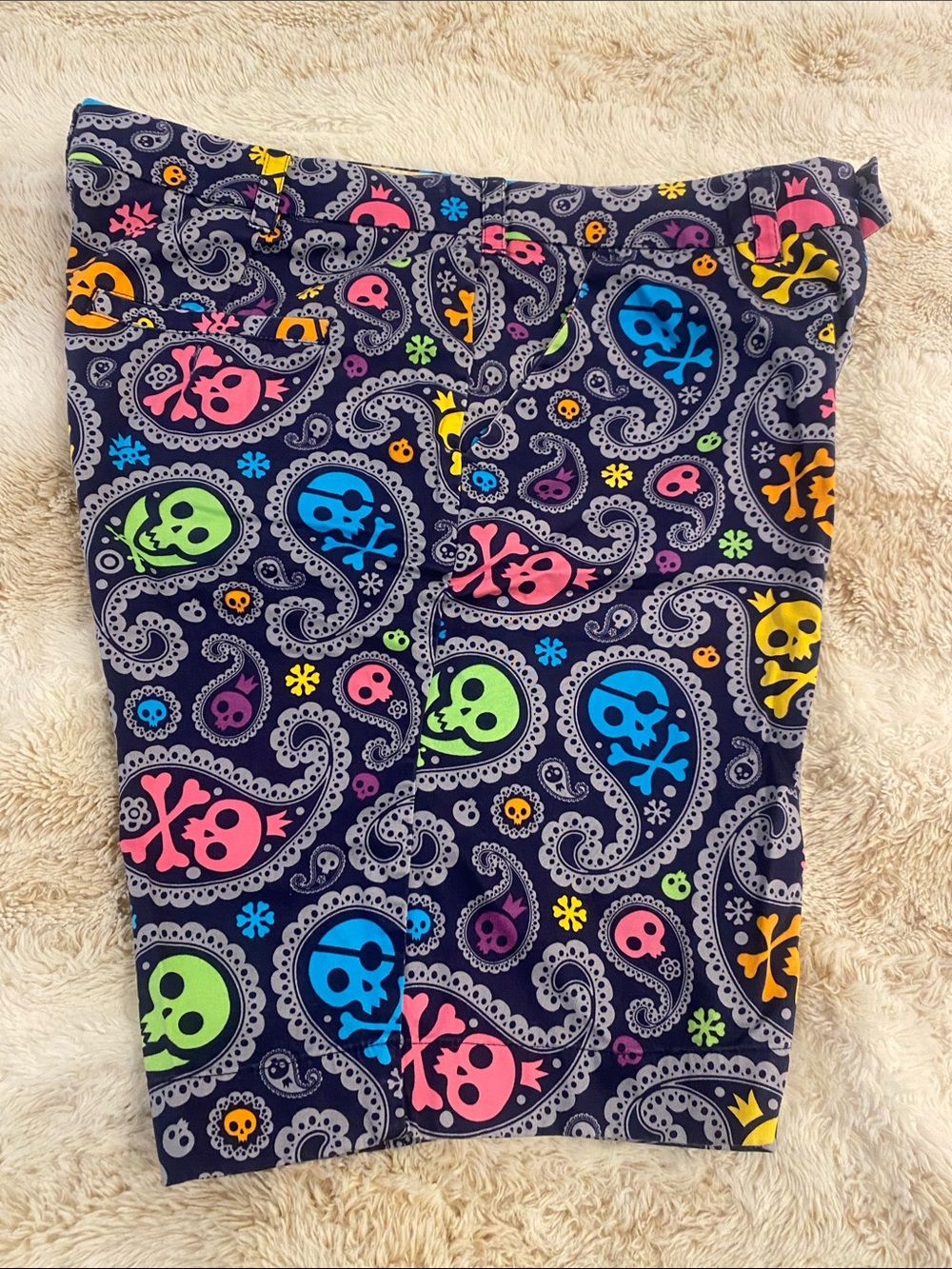 Men's Loudmouth Golf Skull Flat Front Shorts